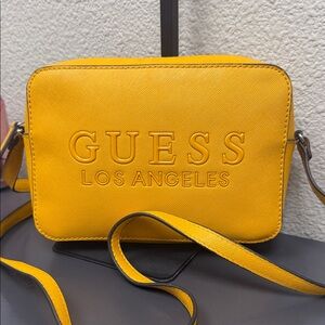 GUESS Los Angeles Mustard Camera Crossbody Bag